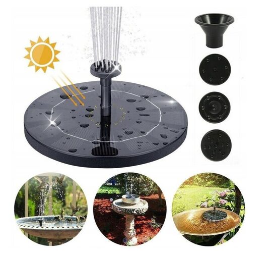 Plūduriuojantis fontanas su saulės baterija